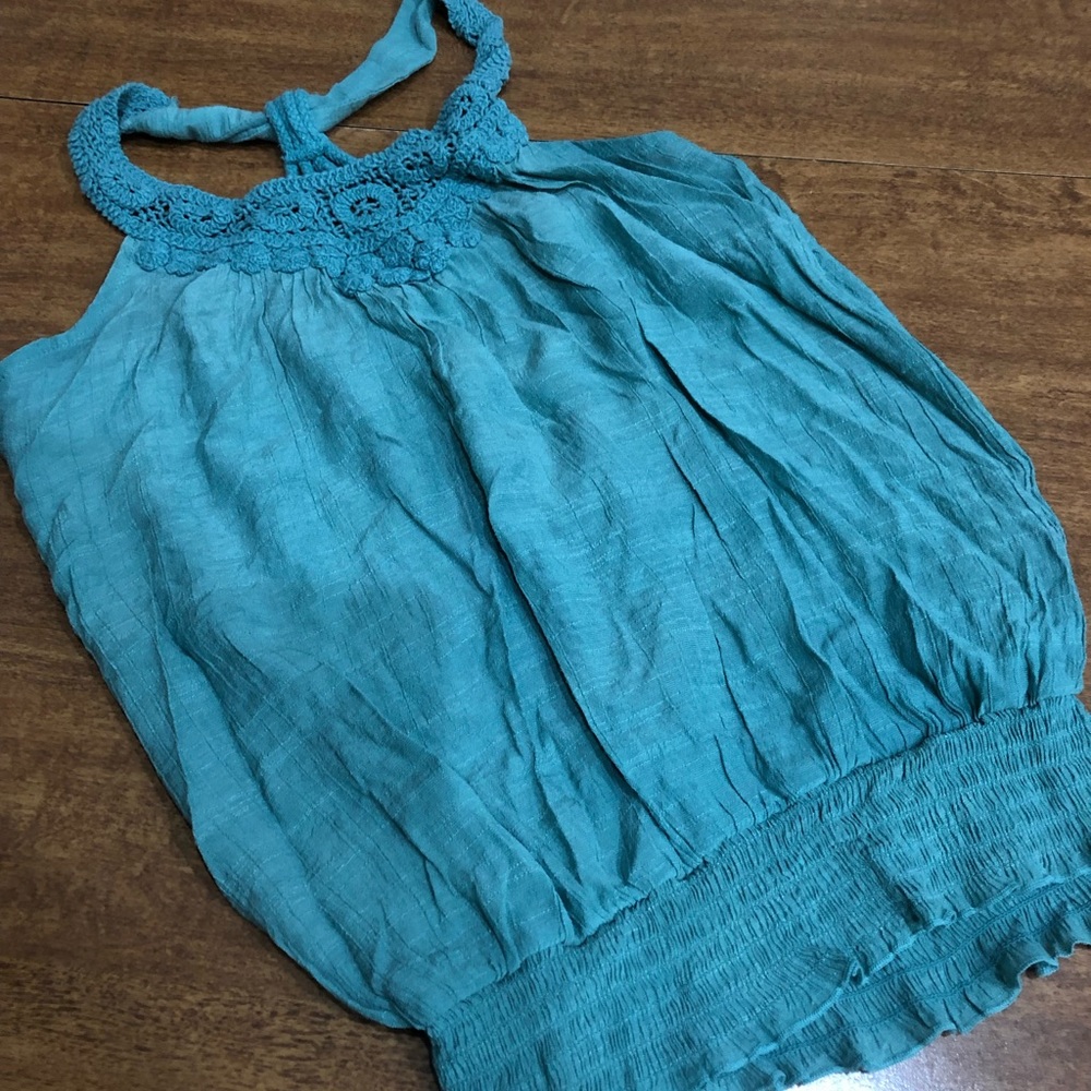 Green Racer Back top